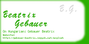 beatrix gebauer business card